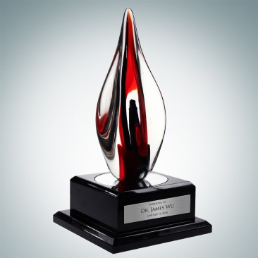 Art Glass Red Contemporary Award