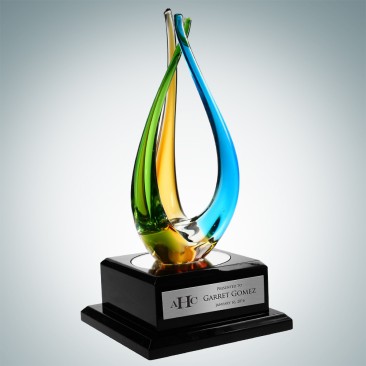 Art Glass The Tripod Award with