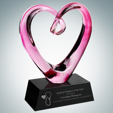 Art Glass Compassionate Heart Aw
