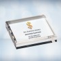 Color Imprinted Acrylic Square Paperweight