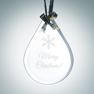 Beveled Teardrop Ornament