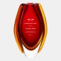 Art Glass Sunfire Red Bud Vase
