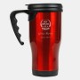 Red Stainless Steel Travel Mug with Handle 14oz