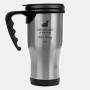 Silver Stainless Steel Travel Mug with Handle 14oz