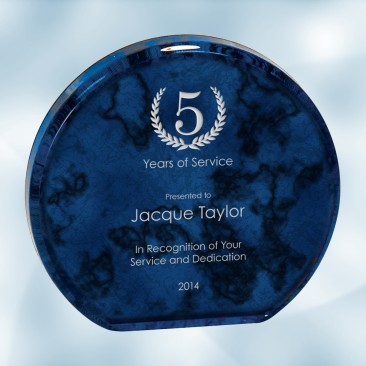 Blue Marble Aurora Acrylic Award