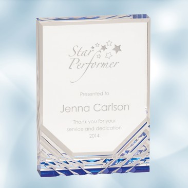 Blue Jewel Mirage Acrylic Award