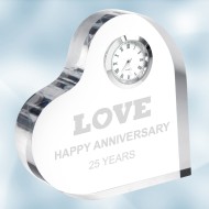 Acrylic Heart Keepsake Clock