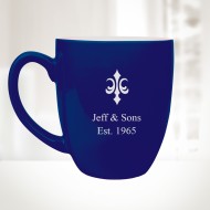 Blue Ceramic Bistro Mug, 16oz