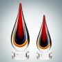 Art Glass Red Teardrop Award