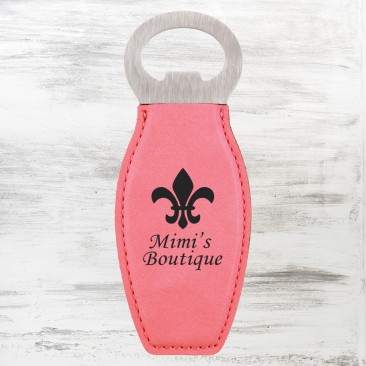 Pink Leatherette Bottle Opener w