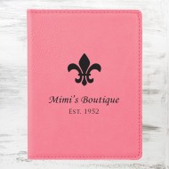 Pink Leatherette Passport Holder