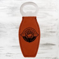 Rawhide Leatherette Bottle Opener with Magnet