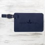 Blue Leatherette Luggage Tag