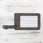 Gray Leatherette Luggage Tag