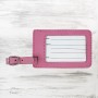 Pink Leatherette Luggage Tag