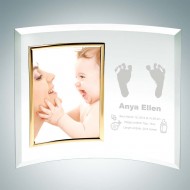 Jade Curved Vertical Gold Photo Frame