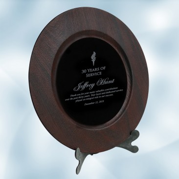 Mahogany/Black Award Plate with