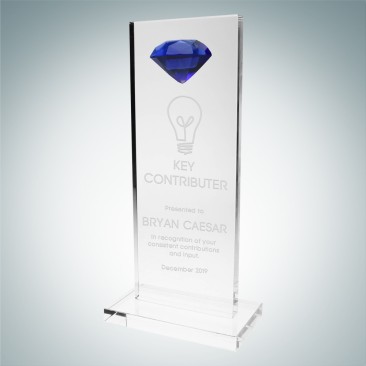 Tower Award with Blue Diamond Ac