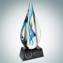 Art Glass Teal Aurora Award with