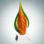 Art Glass Orange Creamsicle Awar