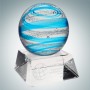 Art Glass Blue Jupiter Award wit