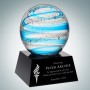 Art Glass Blue Jupiter Award wit