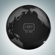 Black Globe Paperweight