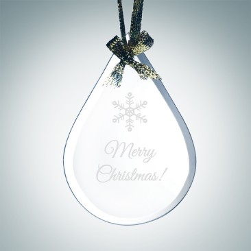 Beveled Teardrop Ornament