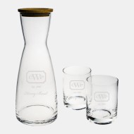Sagaform Nature Carafe & Tumbler 3pc Set, 34oz & 9.5oz