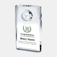 Color Imprinted Beveled Plaque Clock