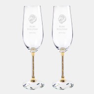 Gold Celebration Champagne Flute Pair 