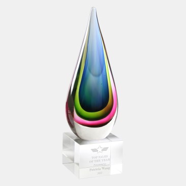 Blue/Green Teardrop Award