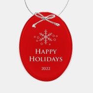 Red Oval Ornament  