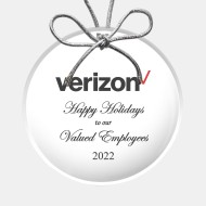 Color Imprinted Acrylic Circle Ornament