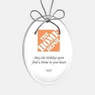 Color Imprinted Acrylic Oval Ornament