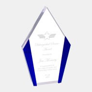 Diamond Acrylic with Blue Edges Award
