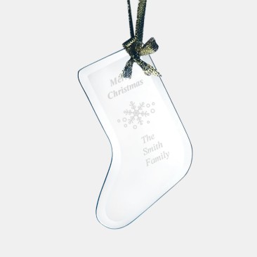 Beveled Stocking Shape Ornament