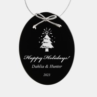 Black Oval Ornament 