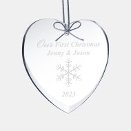 Beveled Heart Ornament