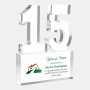 Color Imprinted Acrylic Number 15 Years of Service Award