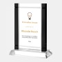 Color Imprinted Classic Black Deco Award (Crystal Base)