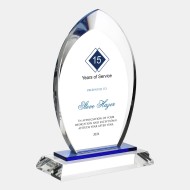 Color Imprinted Blue Flare Award 