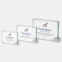 Color Imprinted Jade Achievement Award with Chrome Rectangle