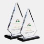 Color Imprinted Acrylic Peak Award with Black Base