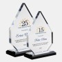 Color Imprinted Acrylic Diamond Award with Black Base