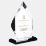 Color Imprinted Acrylic Classic Diamond Award with Black Base