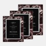 Black/Silver Plate on Horiz./Verti. Burgundy Marble Plaque