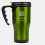 Green Stainless Steel Travel Mug with Handle 14oz