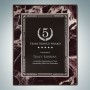 Burgundy Marble Plaque - Silver