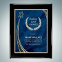 Black Piano Finish Plaque - Blue